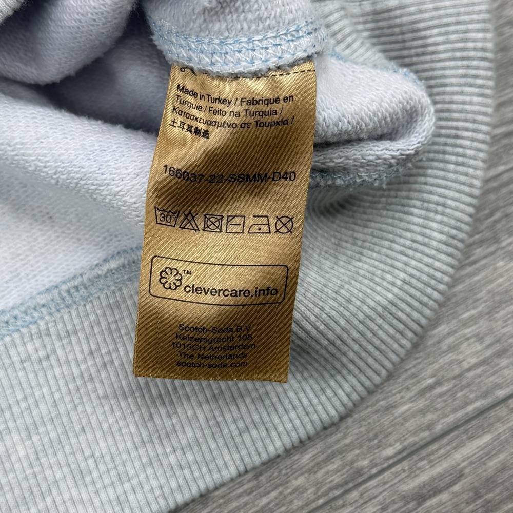 Scotch & Soda Sweatshirt Mens Large Melange Stripe Space Dyed Crewneck Pullover - Picture 7 of 13